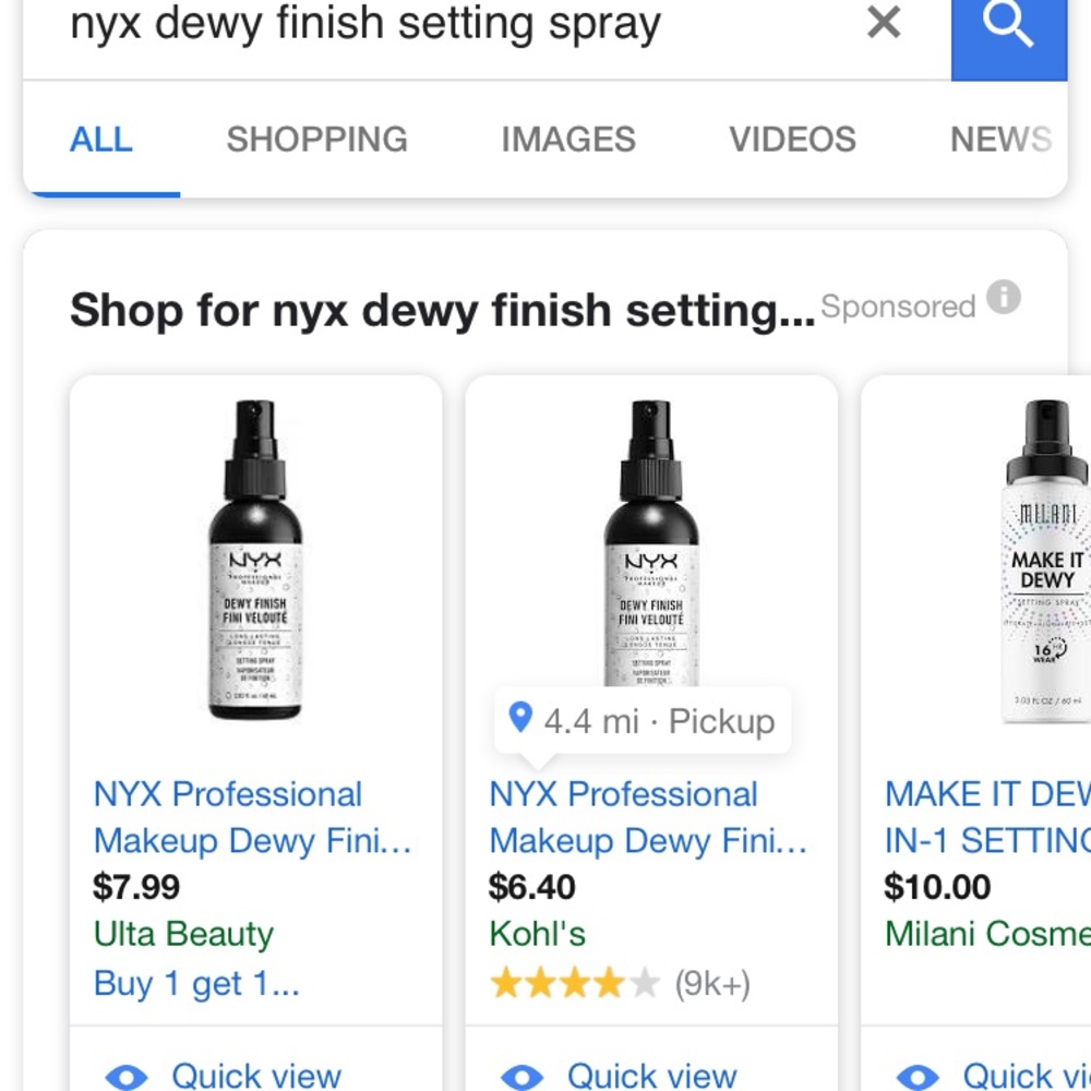 SOLD as a ✨GIFT✨ NYX Dewy Finish Setting Spray